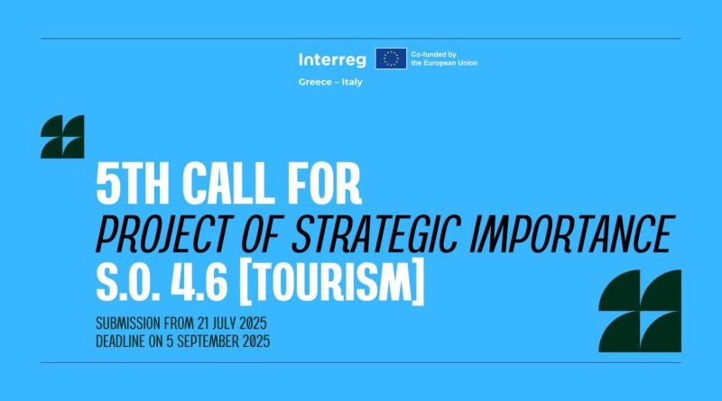 5ª Call per Operazioni di Importanza Strategica – SO4.6 Turismo