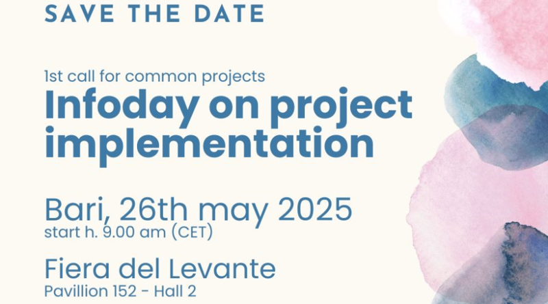 Infoday on project implementation – Bari 26th May 2025